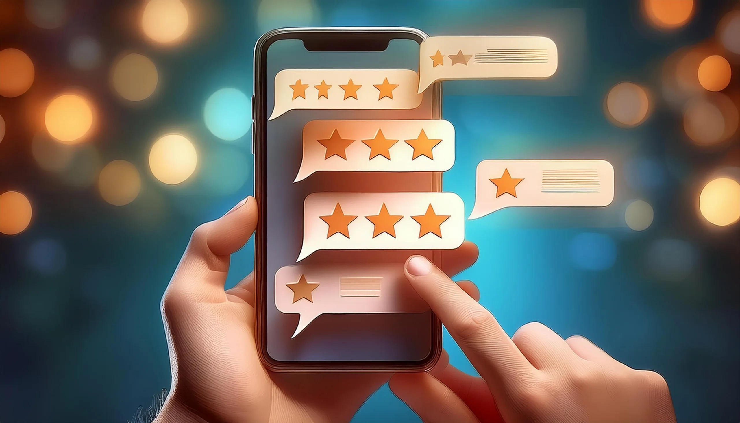 Visual example of strategies to encourage customers to leave online reviews