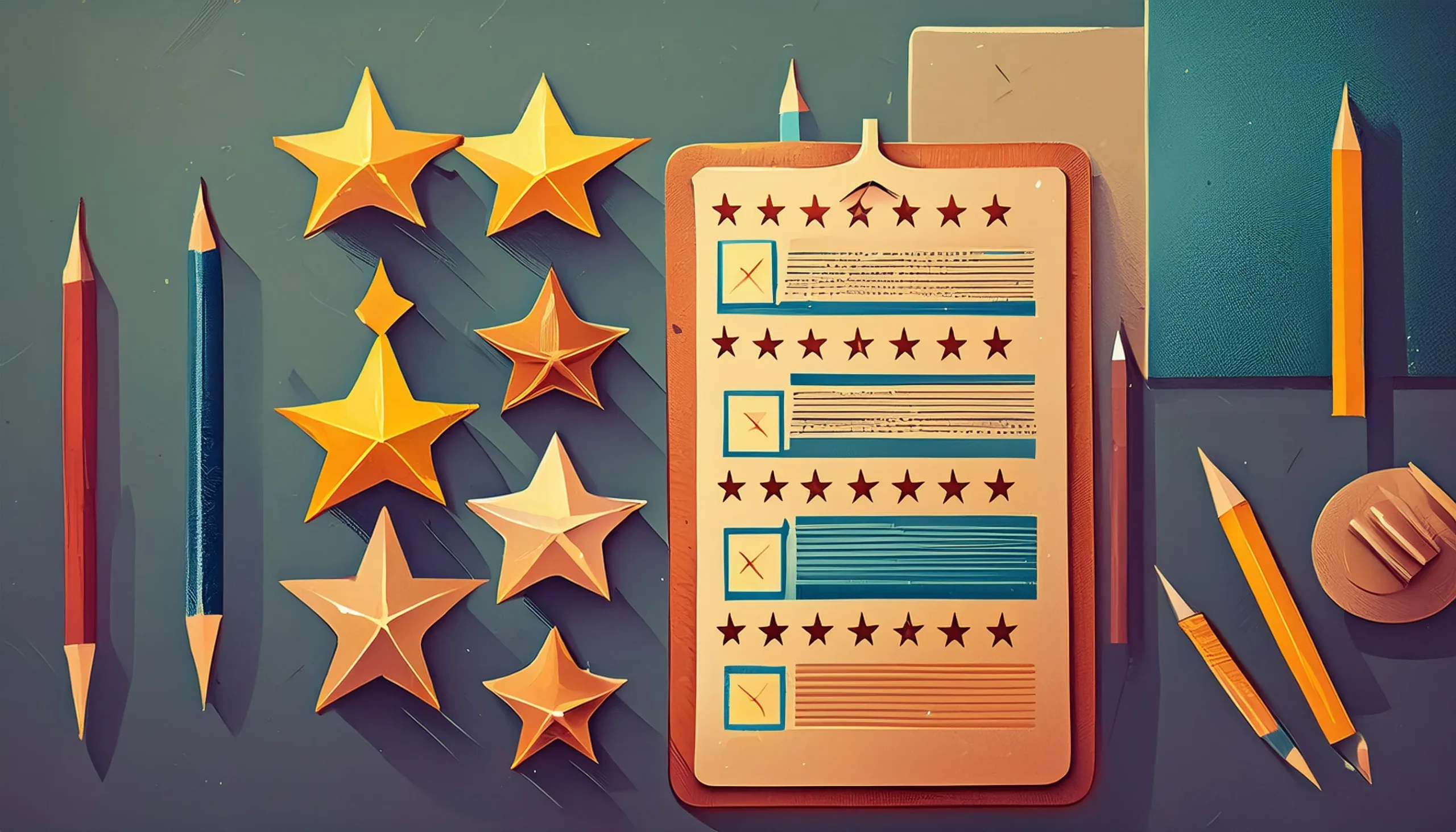 A checklist with review management software features