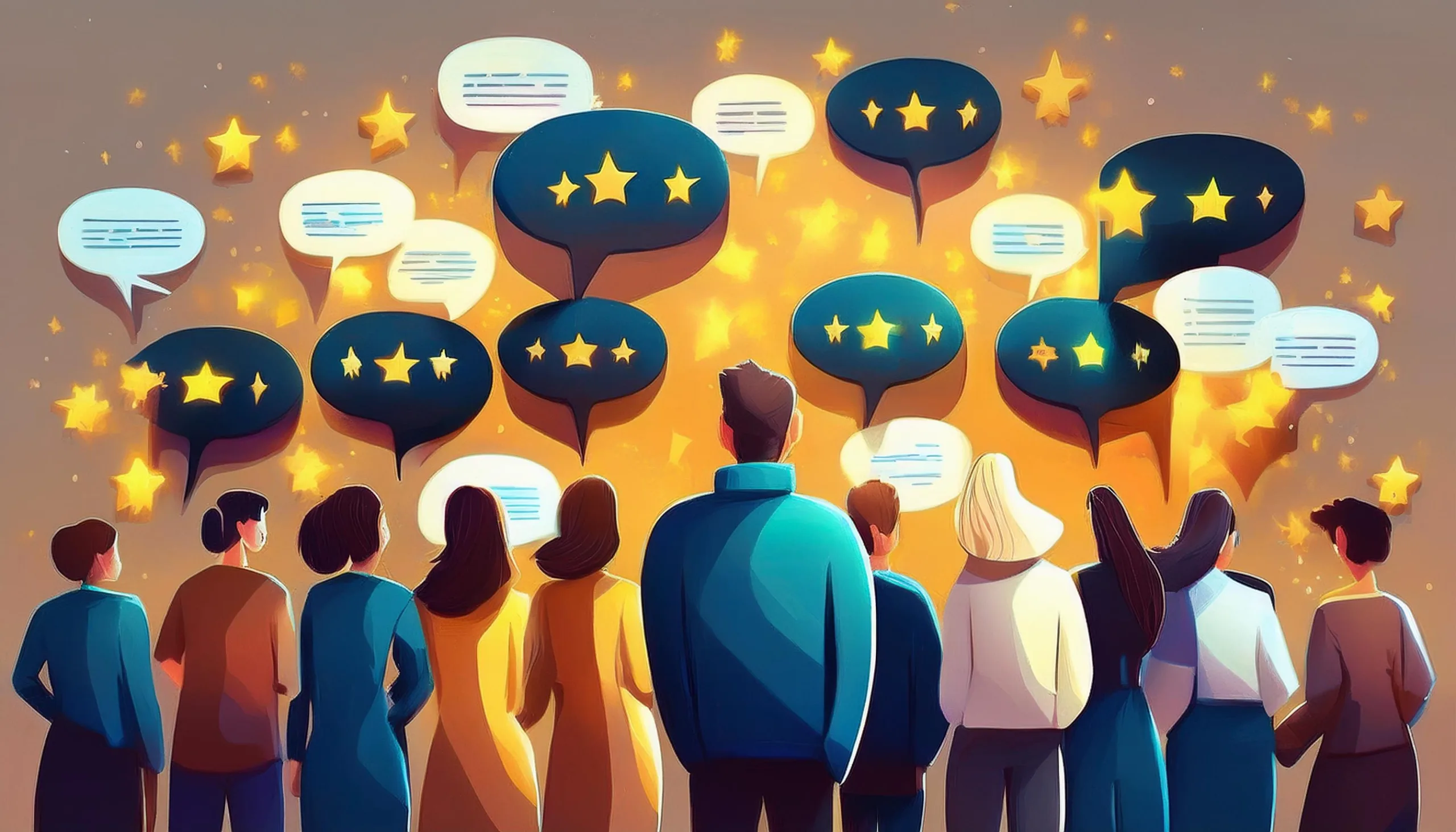 Illustration showing how responding to online reviews helps you get more Google reviews for your business