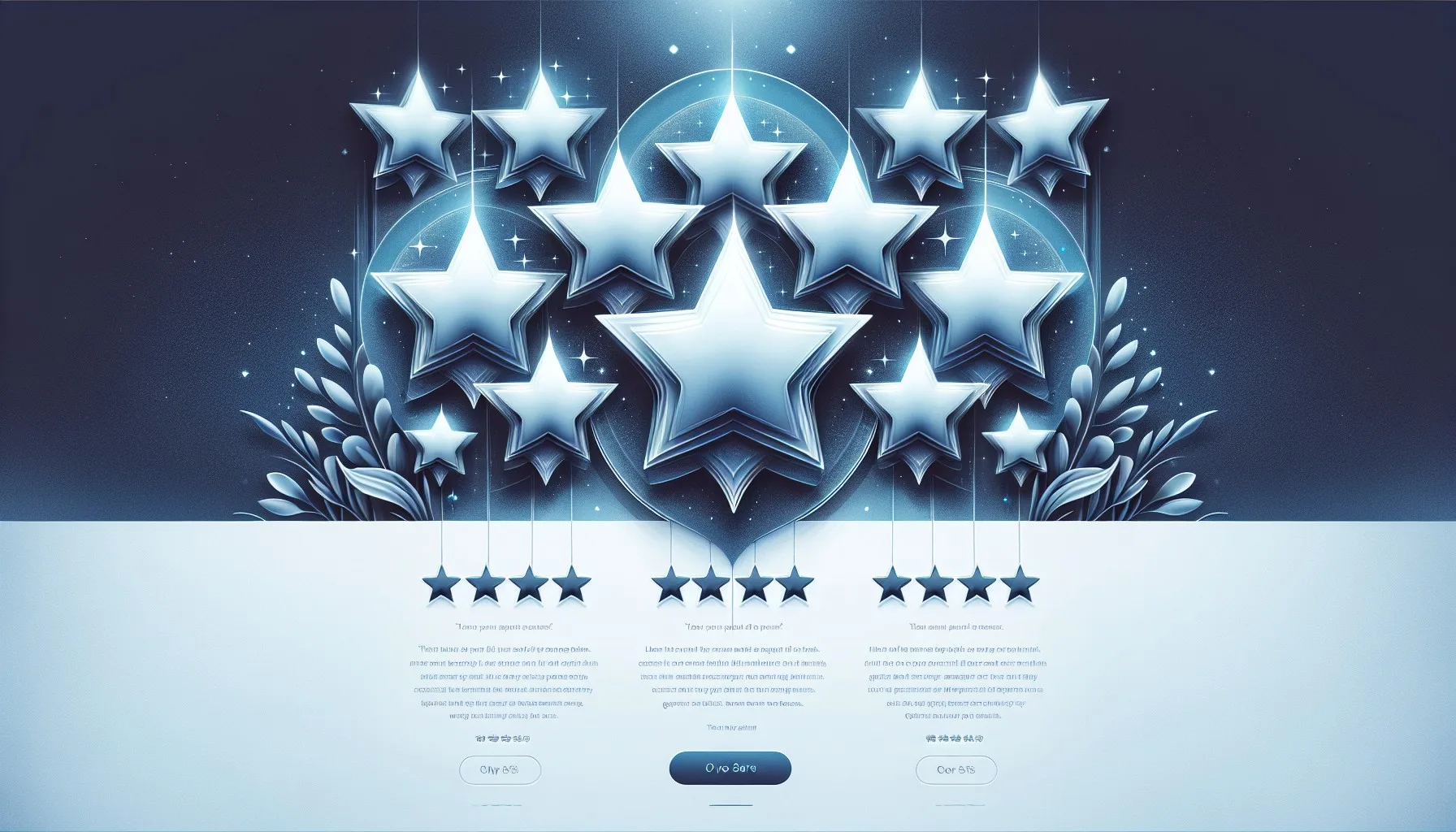 Illustration of showcasing positive reviews