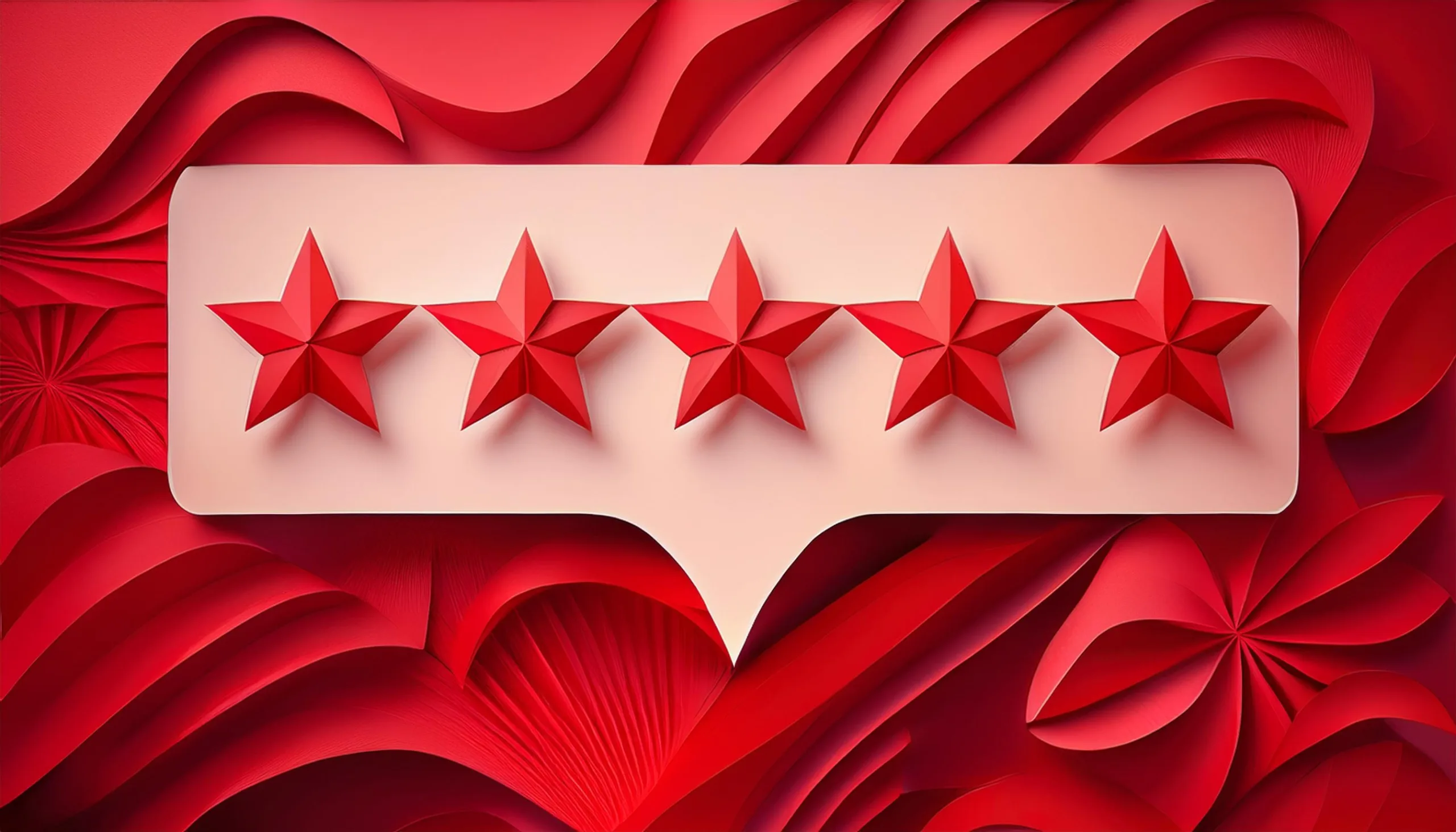 Graphic featuring a high Yelp rating and highlighted five-star review, showcasing positive customer feedback.