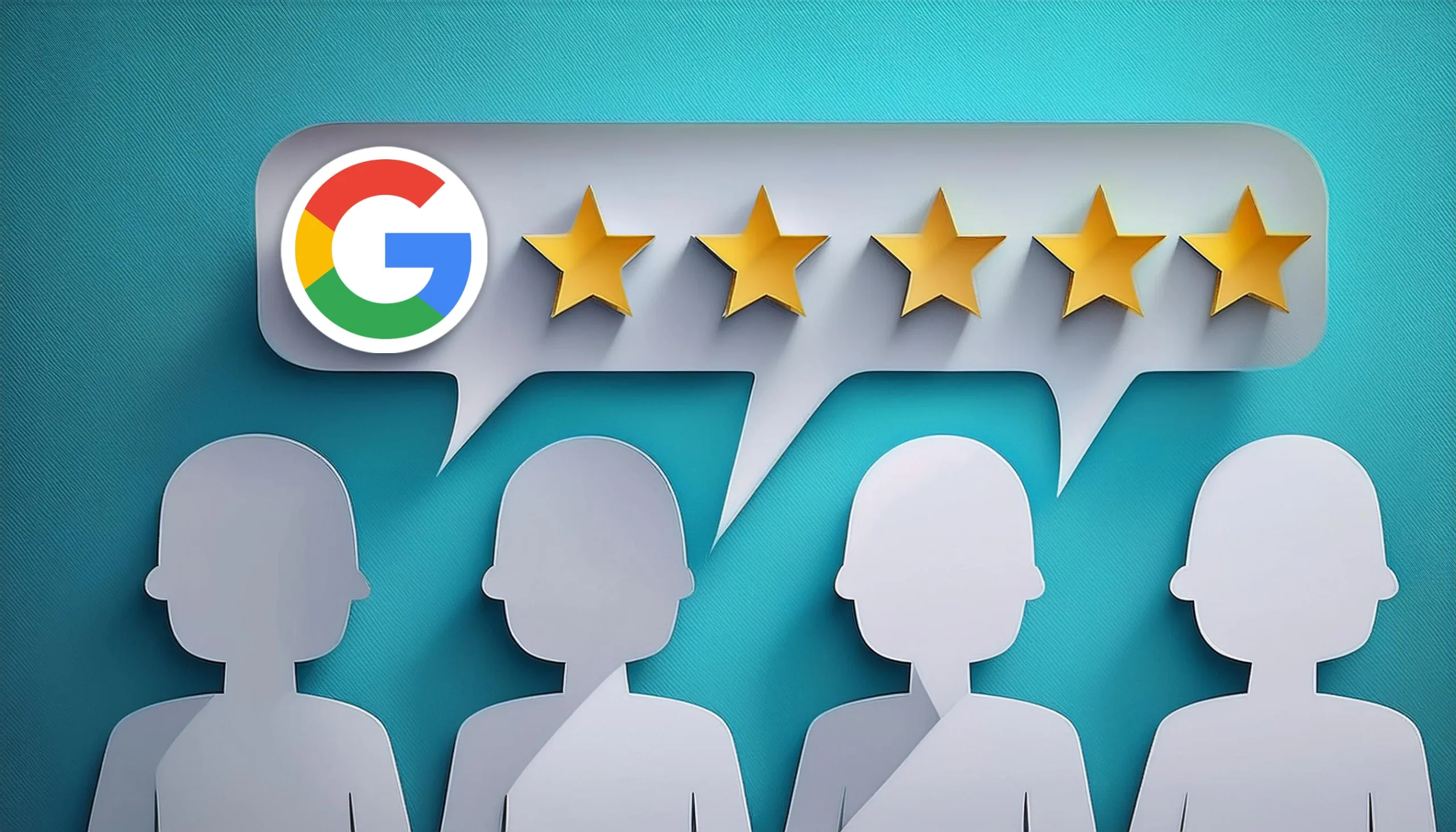 An example of positive Google reviews displayed on a business profile, showcasing happy customers and how they can be shared on social media platforms like Facebook.