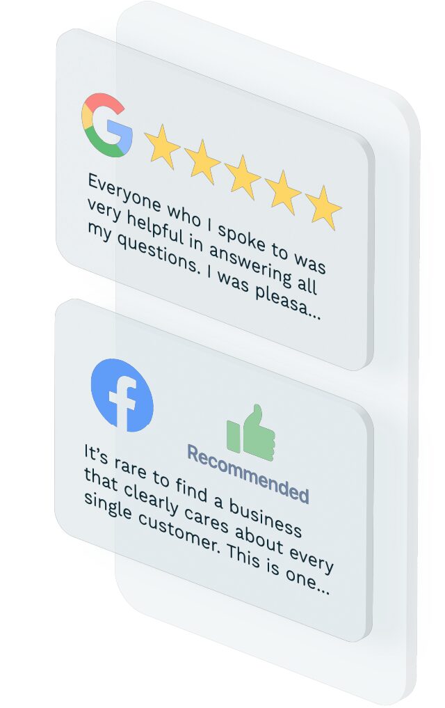 Display reviews on your website with a review widget by ReputationStacker